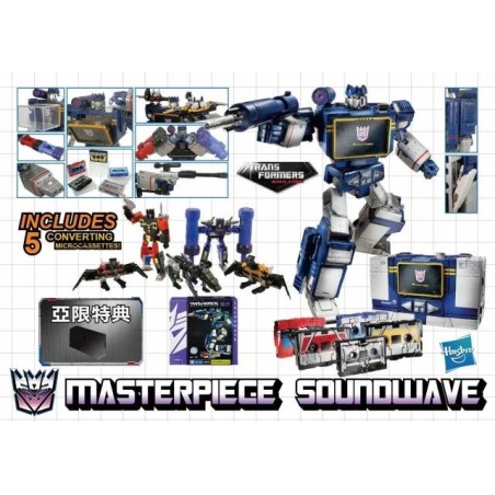 Transformers Asia Exclusive Masterpiece Soundwave w/ 5 Cassettes