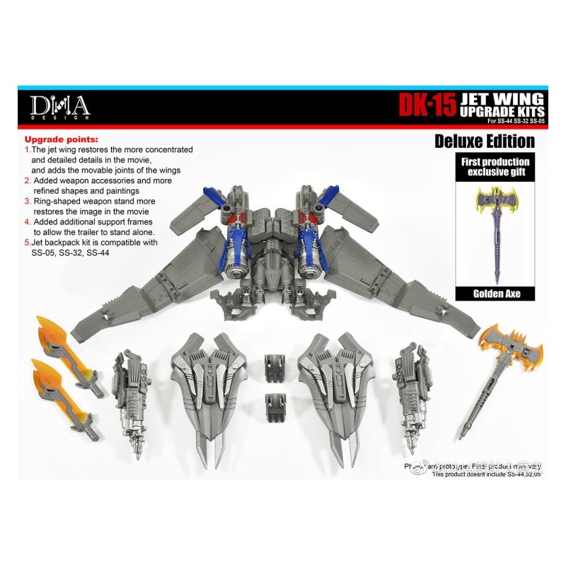 DNA Design DK-15 Jet Wing Upgrade Kits for Studio Series Optimus Prime (SS44/SS32/SS05)