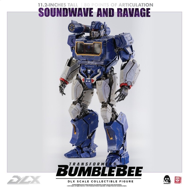 Three Zero Transformers Bumblebee DLX  Scale Collectible Series Soundwave & Ravage