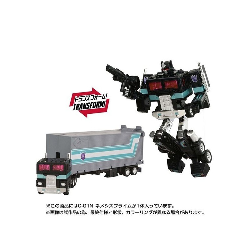 Transformers Takara Exclusive Missing Link C-01N Nemesis Prime w/ Trailer